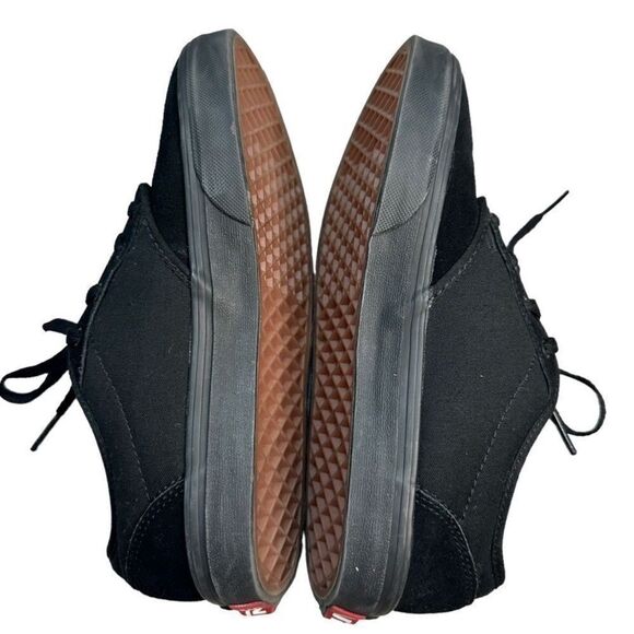 Vans suede low top kids size 7.5 women’s 6 kids old skool laced black sneakers - Picture 4 of 7